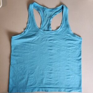 Lululemon Swiftly Tech Racerback Tank Top Blue Heathered Size 8 Athletic Running